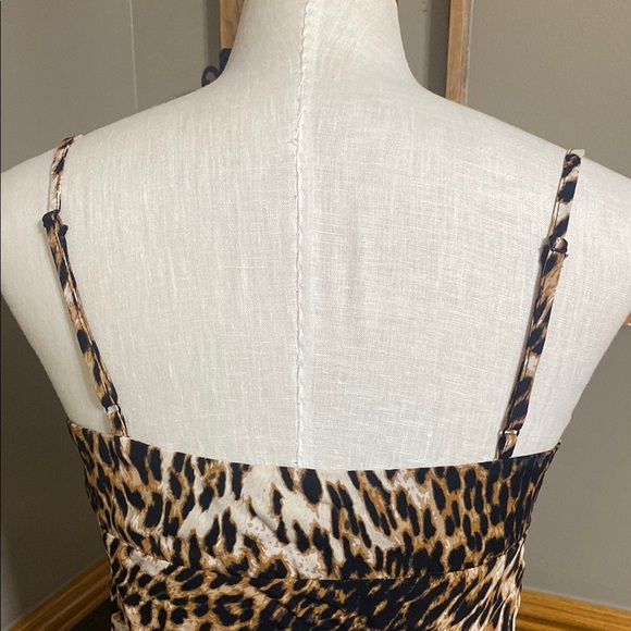 Olivaceous Leopard Print mini Slip Dress with spaghetti straps size medium - Picture 5 of 9